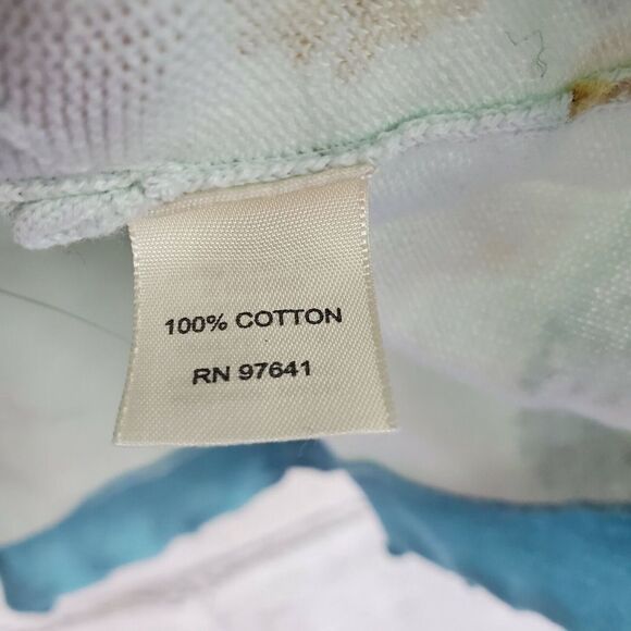 J Jill Wrap Front Floral Long Sleeve Blue Sweater Womens Size LP Large Petite... - Picture 8 of 8